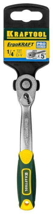 Реверсивный ключ-трещотка Kraftool Pro 27795-1/4 (фото modal 3)