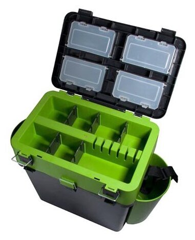 Ящик для рыбалки HELIOS FishBox двухсекционный (19л) 38х25.5х39.5см (фото modal 2)
