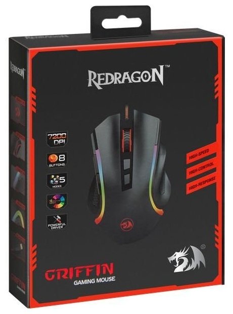 Мышь Redragon Griffin Black USB (фото modal 8)