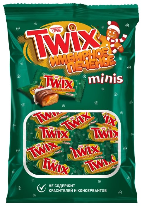 Конфеты Twix minis имбирное печенье (фото modal 1)