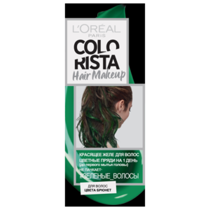 Гель L'Oreal Paris Colorista Hair Make Up для волос цвета брюнет, оттенок Зеленые Волосы (фото modal nav 2)