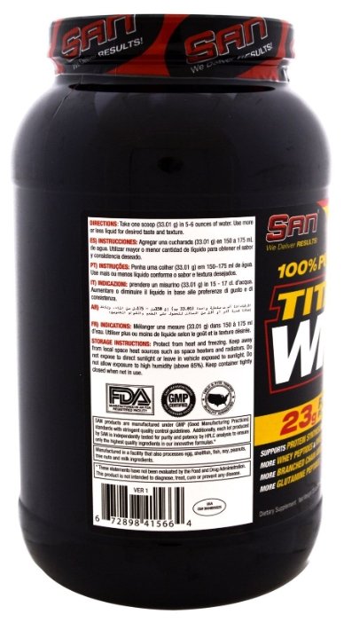 Протеин S.A.N. 100% Pure Titanium Whey (897-909 г) (фото modal 3)