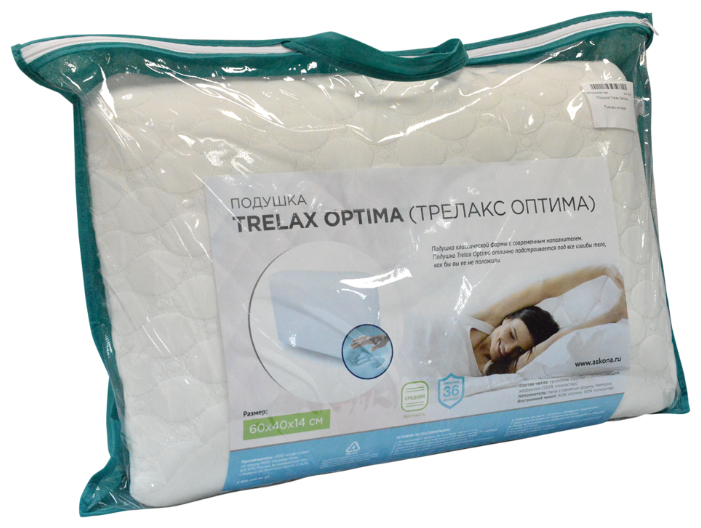 Подушка Аскона Trelax Optima 40 х 60 см (фото modal 3)