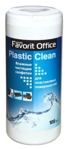 Favorit Office Plastic Clean F230007 влажные салфетки 100 шт. для оргтехники (фото modal 1)