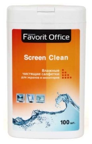 Favorit Office Screen Clean F130002 влажные салфетки 100 шт. для экрана (фото modal 1)