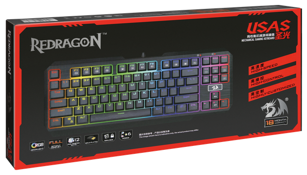 Клавиатура Redragon USAS Black USB (фото modal 10)
