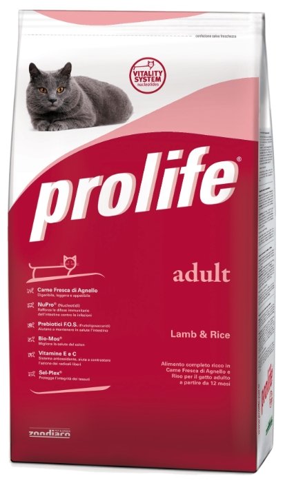 Корм для кошек Prolife Adult с ягненком и рисом (фото modal 1)