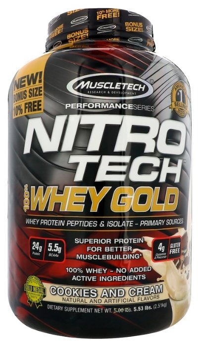Протеин MuscleTech Nitro Tech 100% Whey Gold (2.51 кг) (фото modal 1)