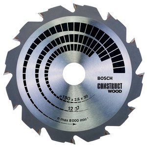 Пильный диск BOSCH Construct Wood 2608640633 190х30 мм (фото modal nav 1)