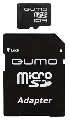 Карта памяти Qumo microSDHC class 6 + SD adapter (фото modal 1)
