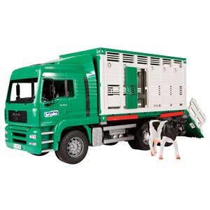 Фургон Bruder MAN для перевозки животных с коровой (02-749) 1:16 52 см (фото modal nav 1)