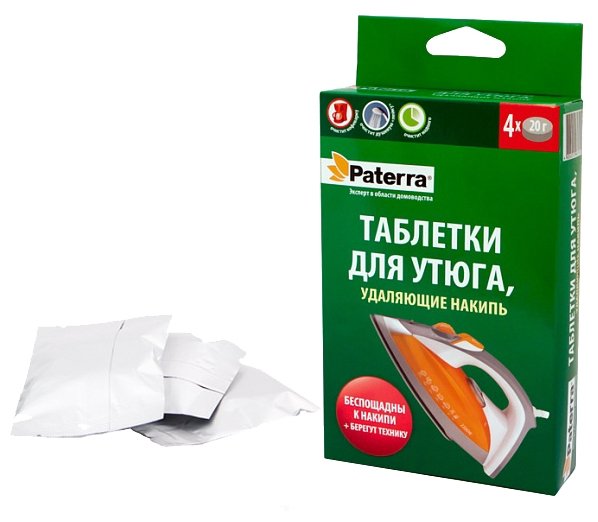 Таблетки Paterra для чистки утюгов от накипи 80 г (фото modal 1)