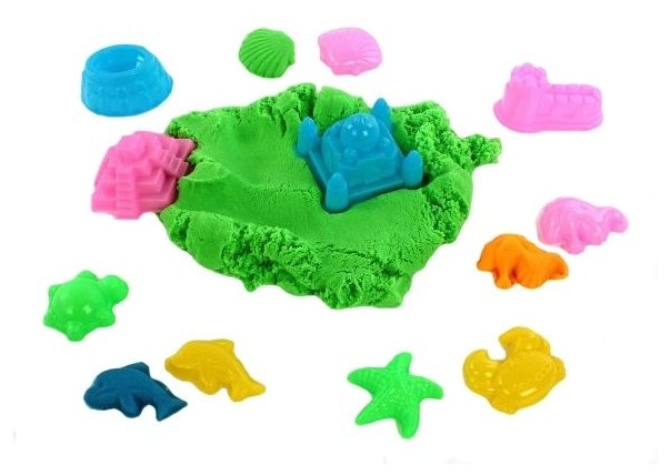 Кинетический песок Color Puppy с формочками 500 г в ассортименте (фото modal 1)