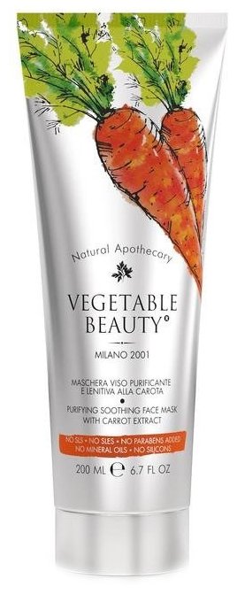 Vegetable Beauty Маска для лица очищающая успокаивающая с экстрактом моркови (фото modal 1)