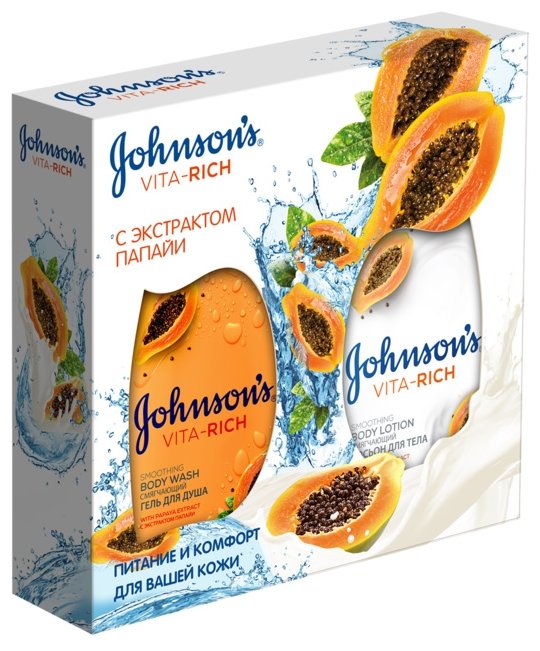 Набор Johnson's Body Care Vita-Rich Смягчающий с экстрактом папийи (фото modal 1)