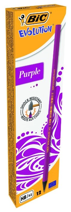 BIC Набор чернографитных карандашей Evolution Purple 12 шт (901737) (фото modal 1)
