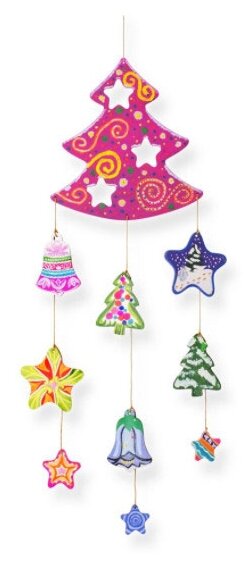 Раскрась и подари набор Сделай сам украшение для комнаты Новогодняя елка (Z106) (фото modal 4)