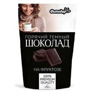 Фитодар Горячий шоколад растворимый темный на фруктозе, пакет (фото modal nav 1)