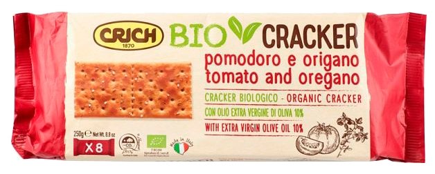 Крекеры Crich BIO с томатами и орегано, 250 г (фото modal 1)