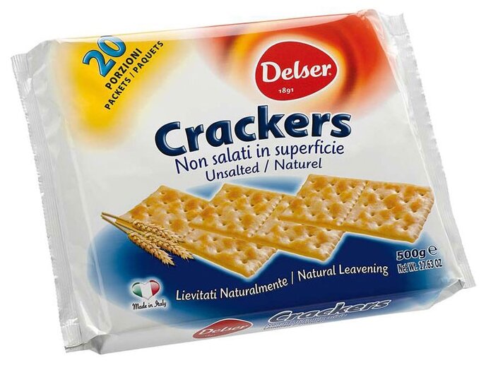 Крекеры Delser Crackers Non Salat без соли, 500 г (фото modal 1)