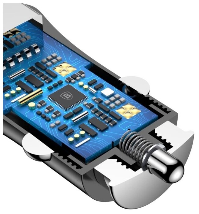 Автомобильная зарядка Baseus Dual-USB Car Charger 4.8A CCALL-GB01/GB09 (фото modal 8)