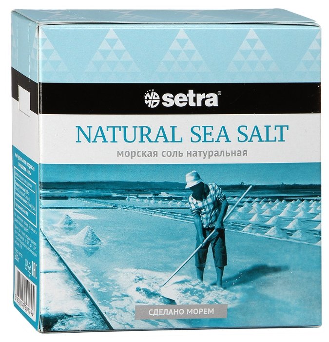 Setra Соль морская натуральная среднего помола, 500 г (фото modal 1)