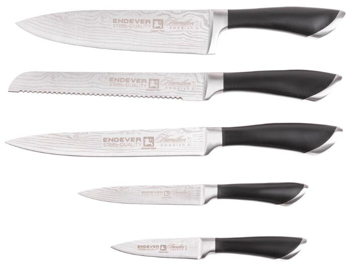 Набор ENDEVER Hamilton-014 5 ножей с подставкой (фото modal 4)