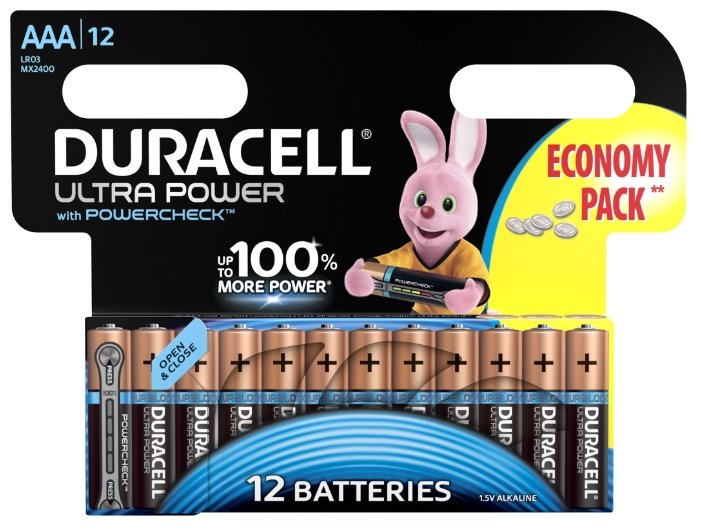 Батарейка AAA Duracell LR03-12BL Ultra Power (12/144/39168) (фото modal 1)