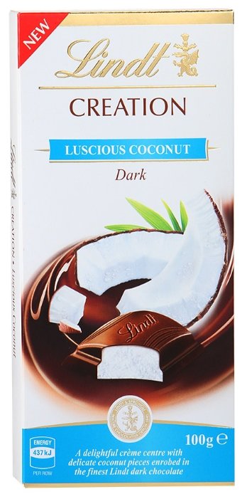 Шоколад Lindt темный с кокосом (фото modal 1)