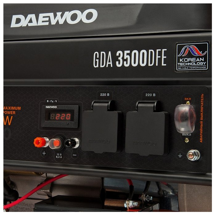 Газо-бензиновая электростанция Daewoo Power Products GDA 3500DFE (фото modal 5)