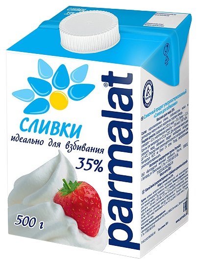 Сливки Parmalat ультрапастеризованные 35%, 500 г (фото modal 1)