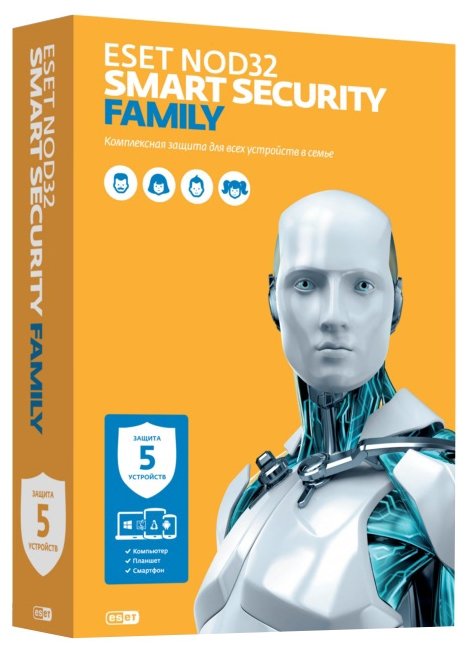 ESET NOD32 Smart Security Family (5 устройств, 1 год) коробочная версия (фото modal 1)