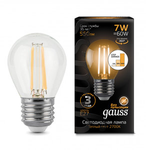 Лампа gauss E27 7Вт 2700K (фото modal nav 3)