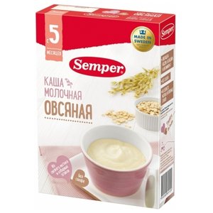 Каша Semper молочная овсяная (с 5 месяцев) 200 г (фото modal nav 1)