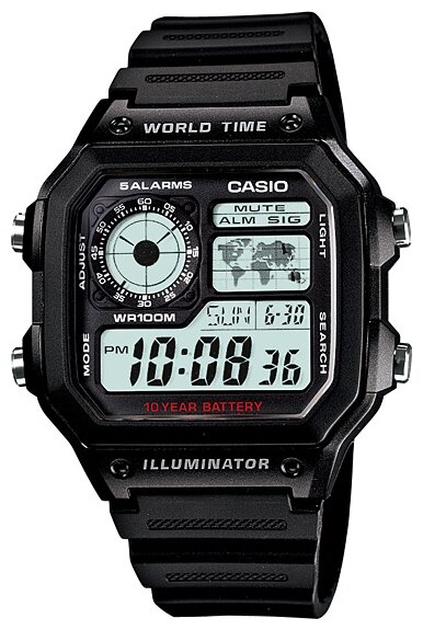 Наручные часы CASIO AE-1200WH-1A (фото modal 1)