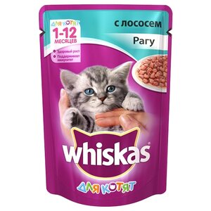 Корм для кошек Whiskas Рагу с лососем для котят (фото modal nav 1)