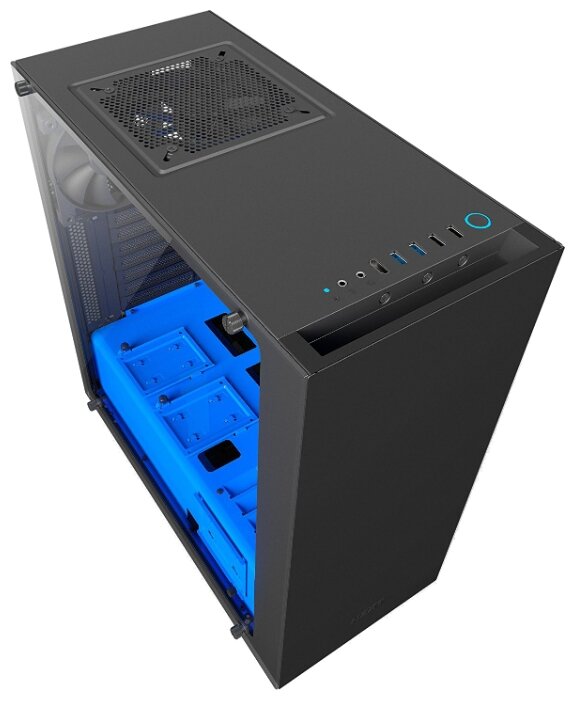 Компьютерный корпус NZXT S340 Elite Black/blue (фото modal 1)