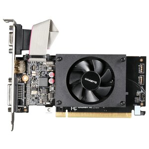 Видеокарта GIGABYTE GeForce GT 710 954MHz PCI-E 2.0 1024MB 1800MHz 64 bit DVI HDMI HDCP (фото modal nav 2)