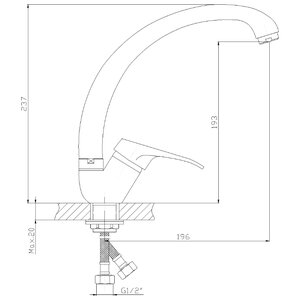 Однорычажный смеситель для кухни (мойки) DecoRoom DR37021 (фото modal nav 2)