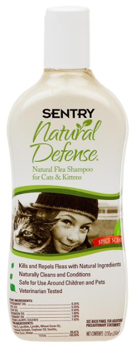 SENTRY Natural Defense противоблошиный шампунь для кошек и котят (фото modal 1)