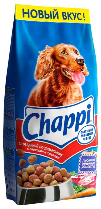 Корм для собак Chappi (15 кг) Сухой корм с Говядиной по-домашнему с овощами и травами (фото modal 1)