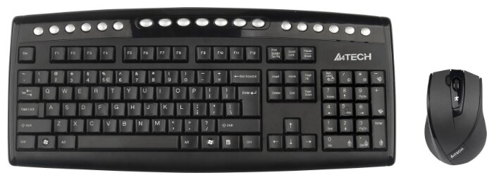 Клавиатура и мышь A4Tech 9100F Black USB (фото modal 1)