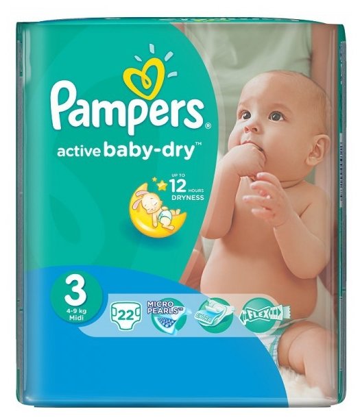 Pampers подгузники Active Baby-Dry 3 (4-9 кг) 22 шт. (фото modal 1)