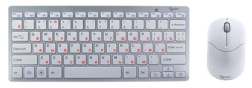 Клавиатура и мышь Gembird KBS-7001 White USB (фото modal 1)