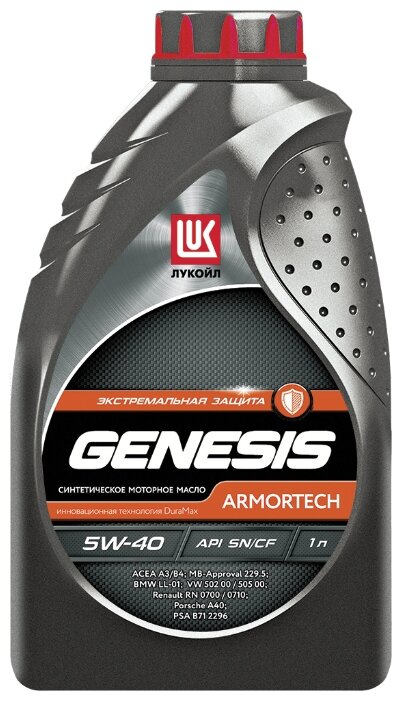 Моторное масло ЛУКОЙЛ Genesis Armortech 5W-40 1 л (фото modal 1)
