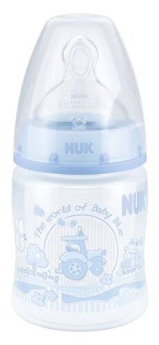 NUK First Choice Plus Baby Rose&Blue бутылочка 150 мл с рождения (фото modal 1)