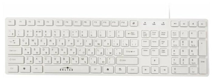 Клавиатура Oklick 556S White USB (фото modal 1)