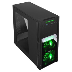 Компьютерный корпус GameMax G535 CR Black/green (фото modal nav 1)