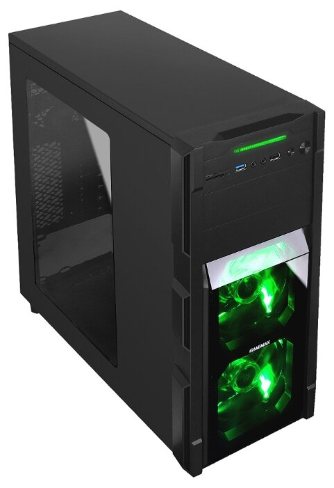 Компьютерный корпус GameMax G535 CR Black/green (фото modal 1)