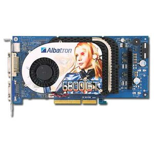 Видеокарта Albatron GeForce 6800 GT 350Mhz AGP 256Mb 1000Mhz 256 bit DVI TV (фото modal nav 1)